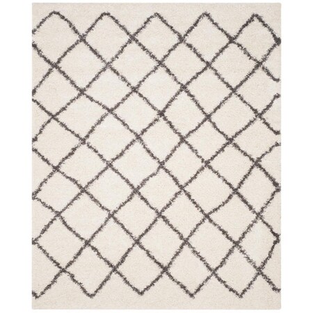 Safavieh Dallas Shag Large Rectangle Area Rug, Ivory and Dark Grey - 8 x 10 ft. SGD258H-8